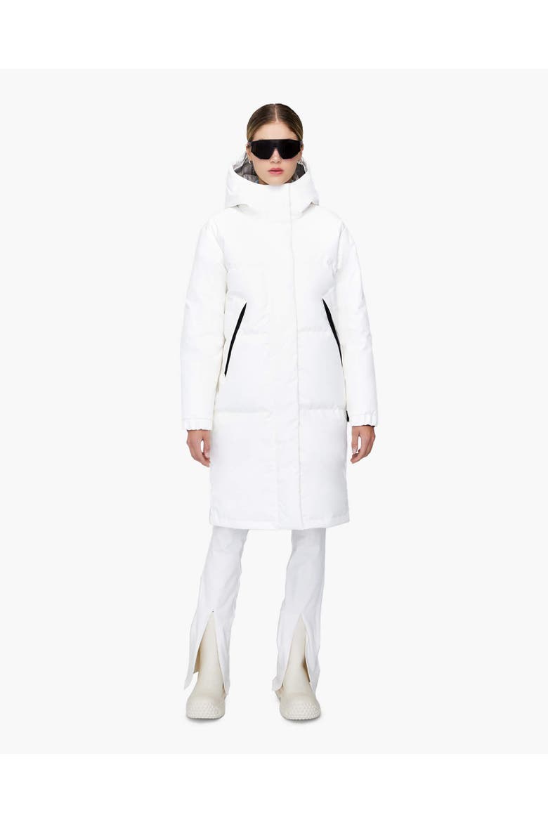 INES | Hooded Down Winter Jacket, Alternate, color, Ivory