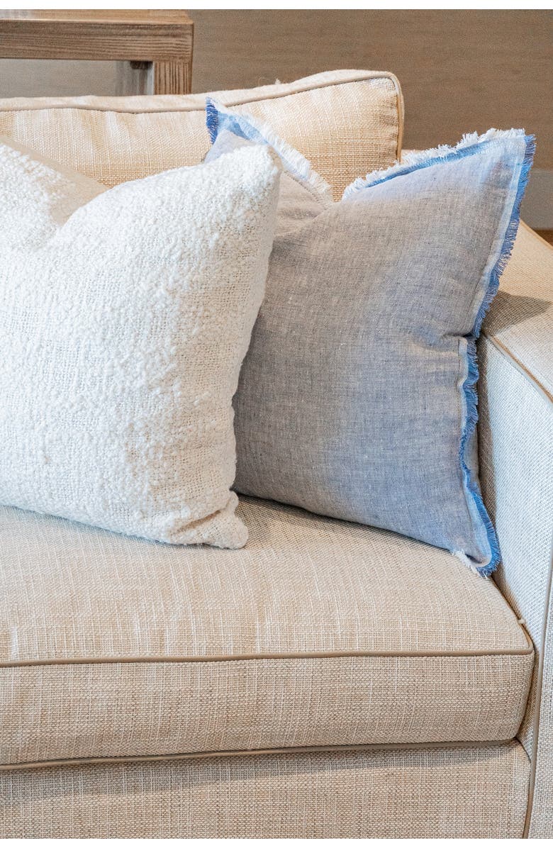 Anaya Cozy Cotton Boucle Pillow with Down Insert, Alternate, color, 