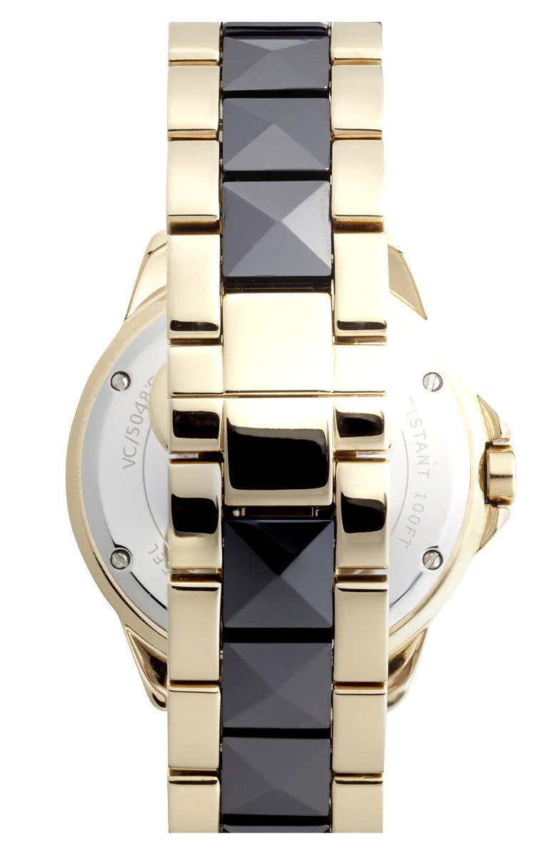 Vince Camuto Ceramic & Steel Pyramid Bracelet Watch, 38mm, Alternate, color, 