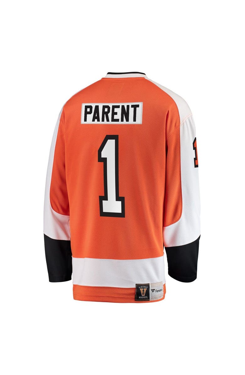 FANATICS Men's Fanatics Branded Bernie Parent Orange Philadelphia Flyers Premier Breakaway Retired Player Jersey, Alternate, color, 
