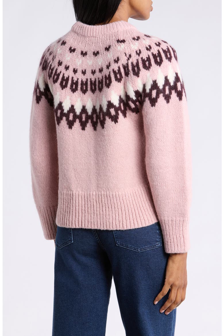 Anne Fair Isle Alpaca Blend Sweater, Alternate, color, DEEP PETAL MULTI