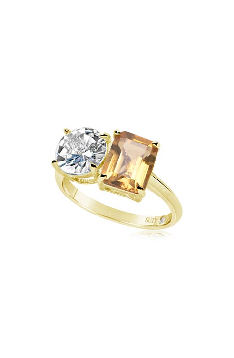 Sterling Silver Two-Stone Ring
