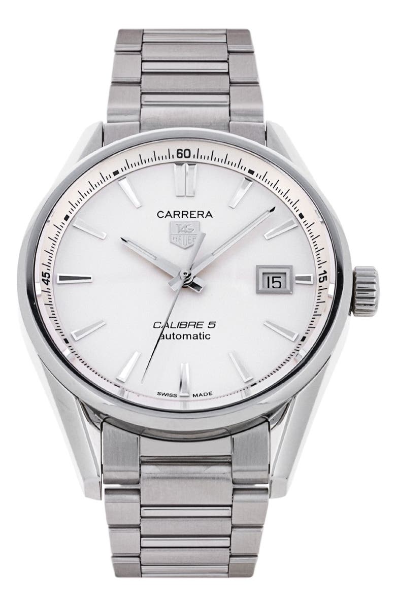 Watchfinder & Co. Tag Heuer Preowned 2017 Carrera Automatic Bracelet Watch, 39mm, Main, color, 