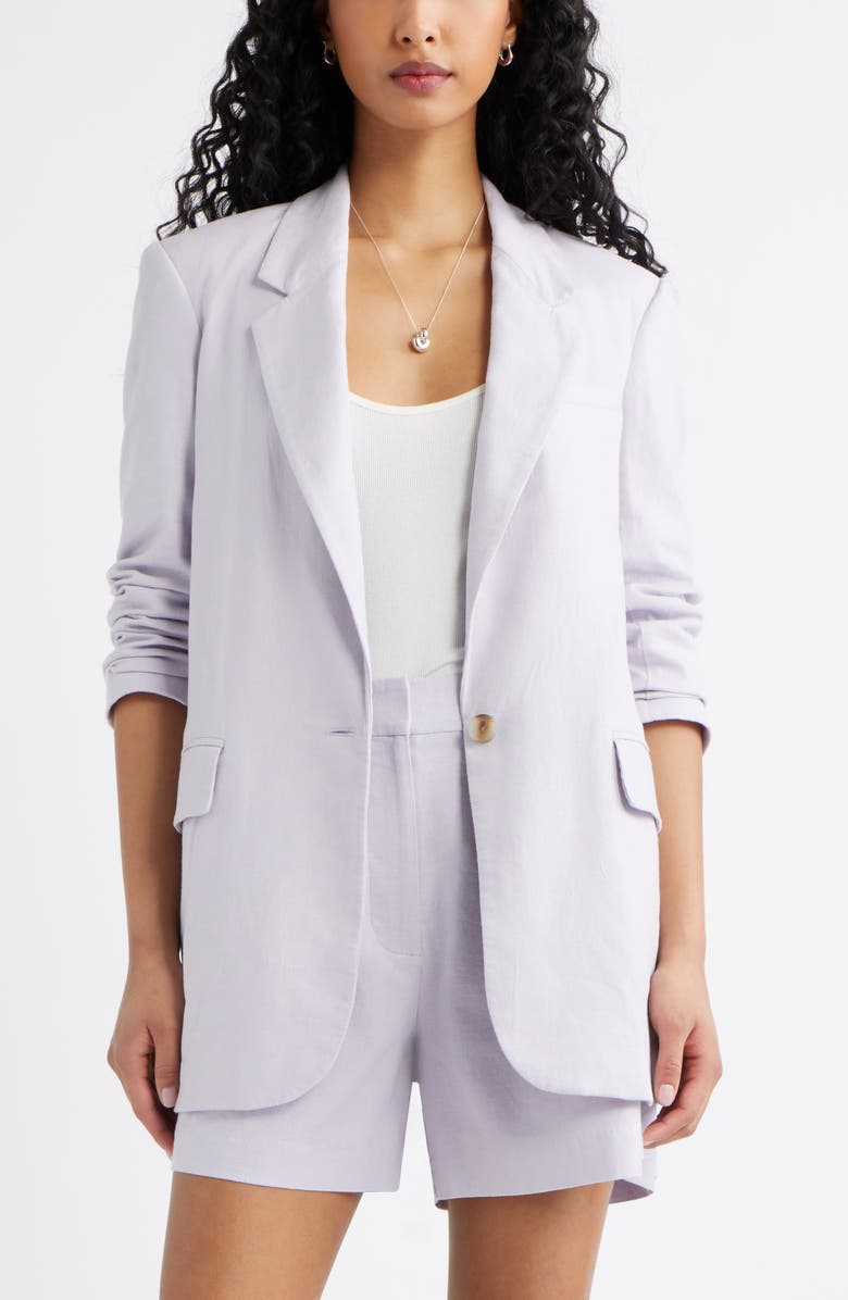 Open Edit Everyday Blazer, Main, color, Purple Evening