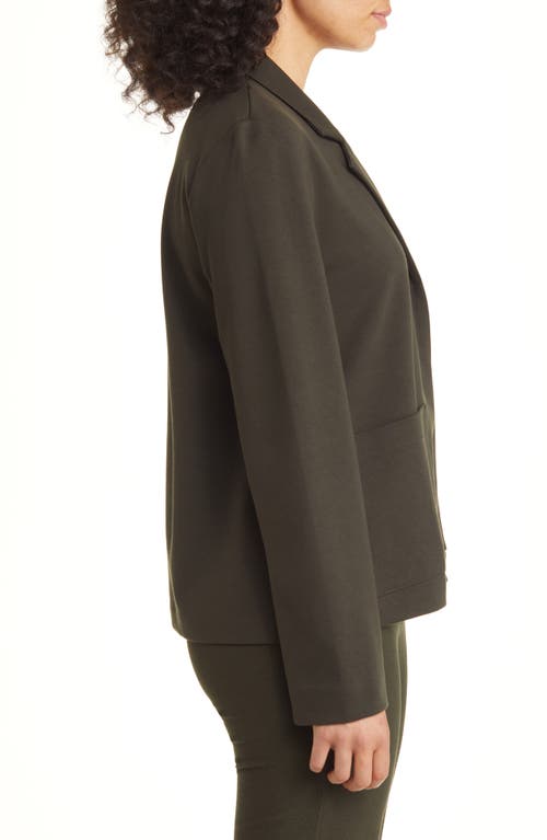 Eileen Fisher Notched Lapel Ponte Blazer In Multi