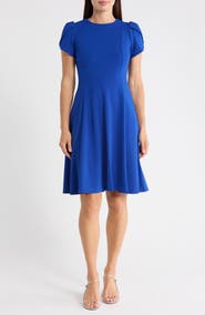 Calvin Klein Tulip Sleeve Fit & Flare Dress
