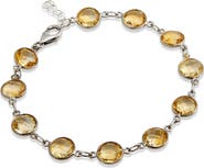SAVVY CIE JEWELS Amethyst Station Chain Bracelet