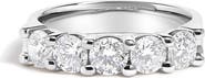 Haus of Brilliance 14K White Gold 1 1/2 Ctw Diamond 5 Stone Band Ring