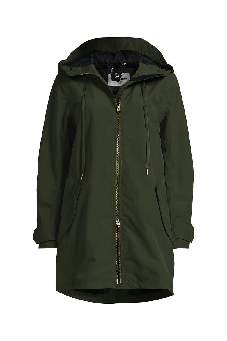 Squall A-Line Rain Jacket, Alternate, color, Darkest Olive