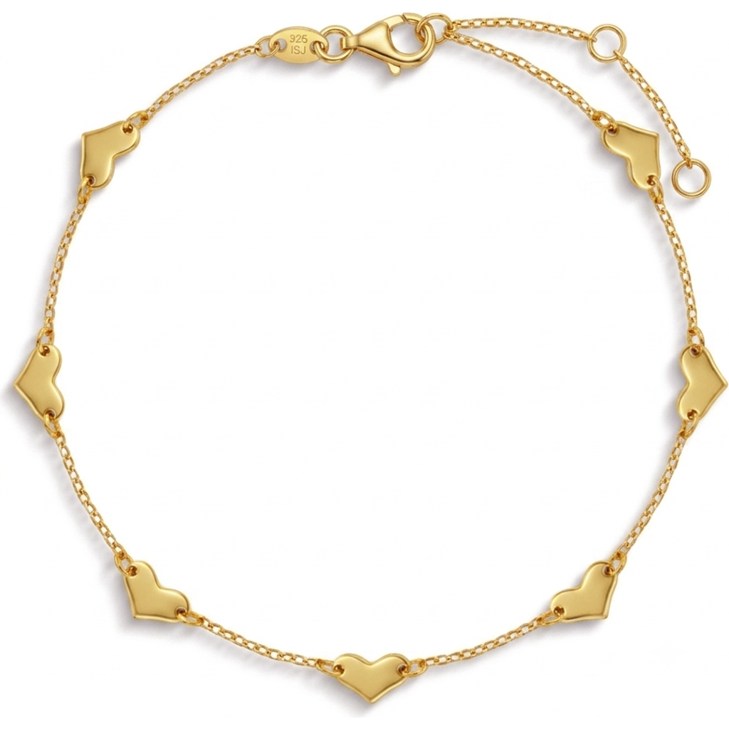 In Season Jewelry Heart Chain Women's Bracelet in Gold at Nordstrom, Size 7.5
