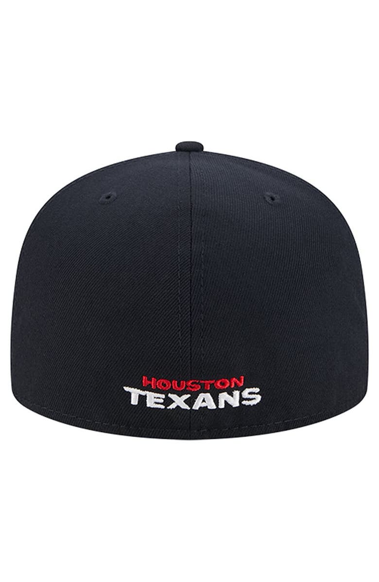 New Era Men
s New Era Navy Houston Texans Overlap Wordmark 59FIFTY Fitted Hat, Alternate, color, Navy