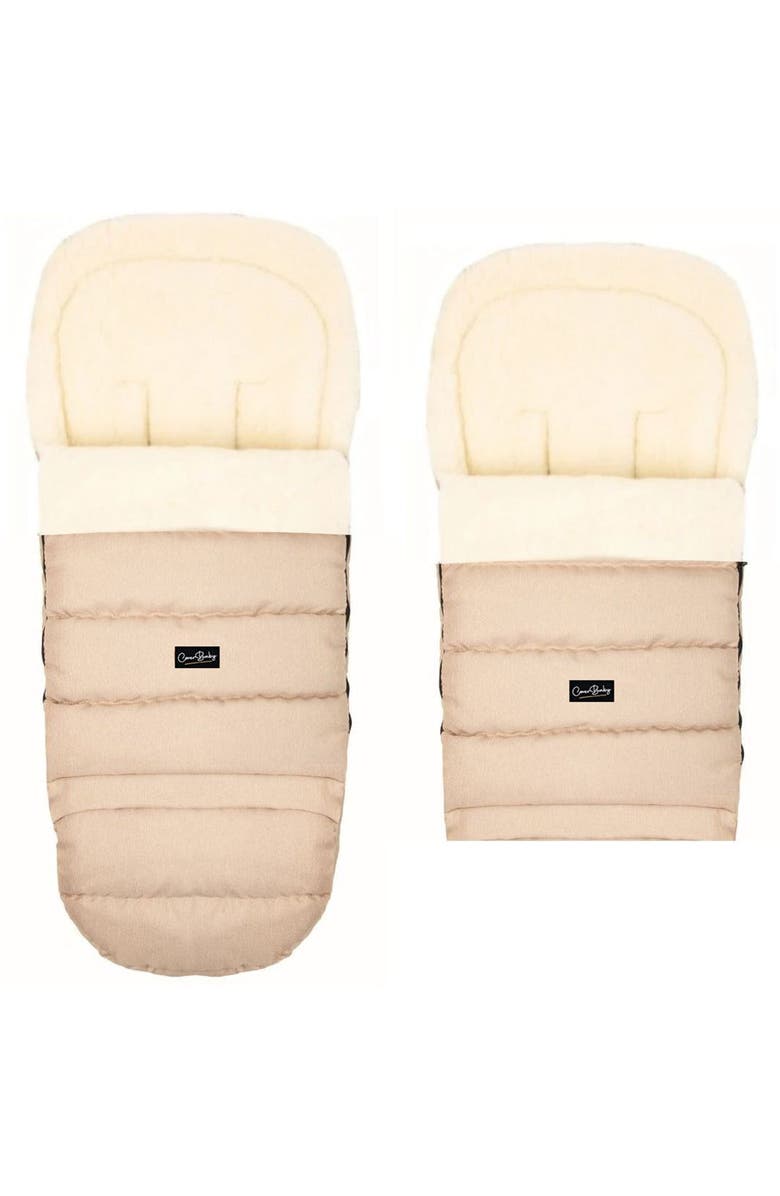 Cover Baby LLC Arctic Organic Wool Adjustable Footmuff, Alternate, color, Beige