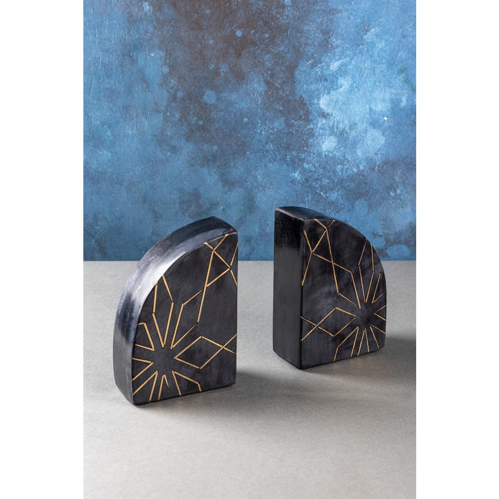 GAURI KOHLI Enchant Marble Bookends in Black  product