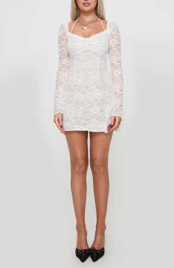 Princess Polly Aubriella Lace Long Sleeve Minidress