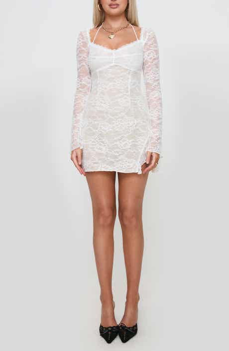 Princess Polly Aubriella Lace Long Sleeve Minidress