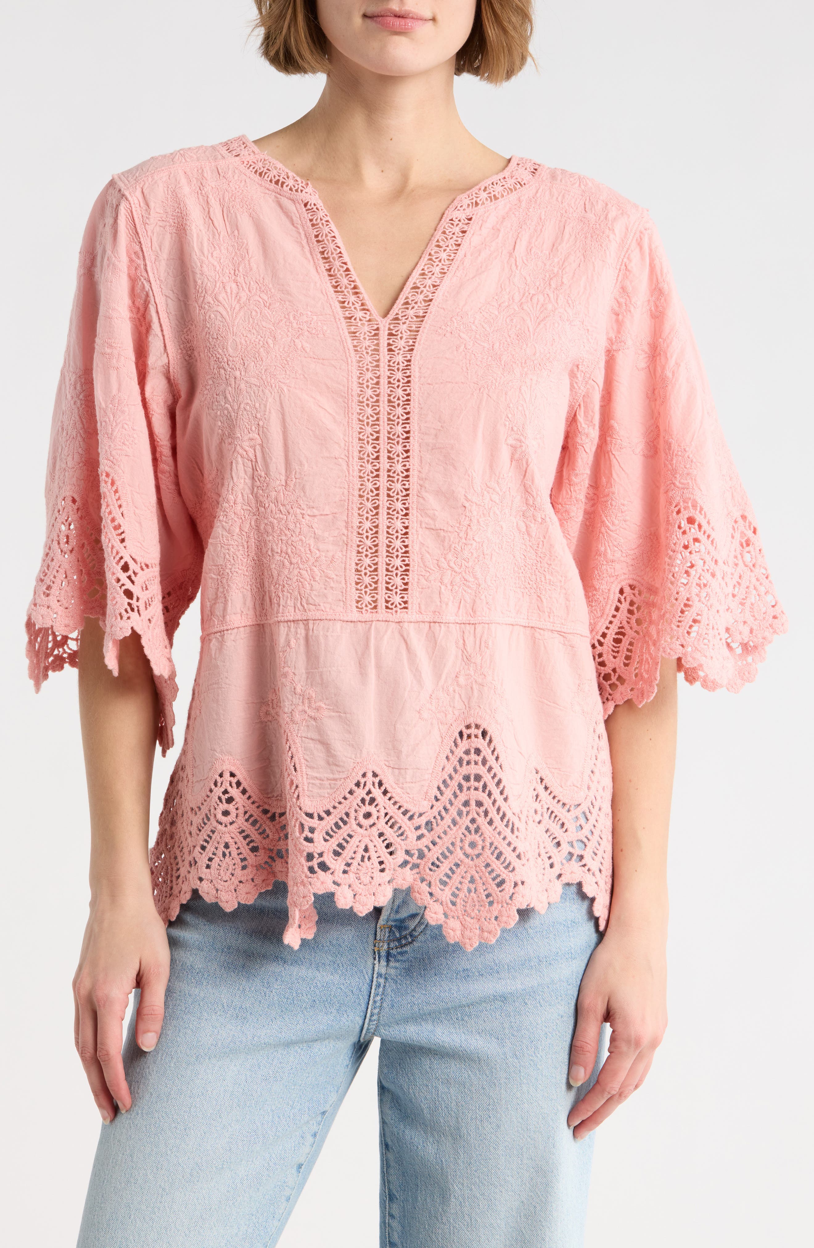 Crochet Cotton Peplum Top - image 5