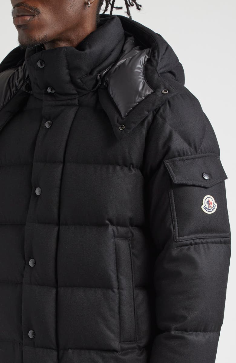 Moncler Vezere Down Puffer Jacket with Removable Hood, Alternate, color, Black