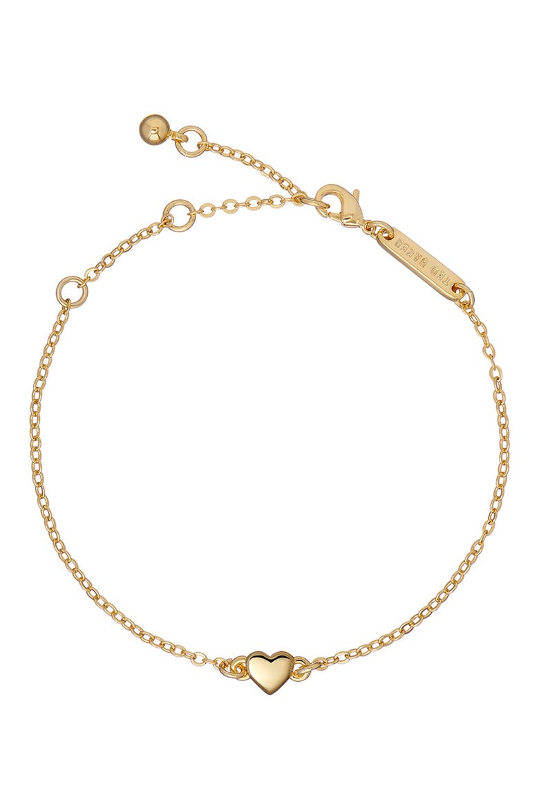 Harsaa Tiny Heart Bracelet, Main, color, GOLD TONE