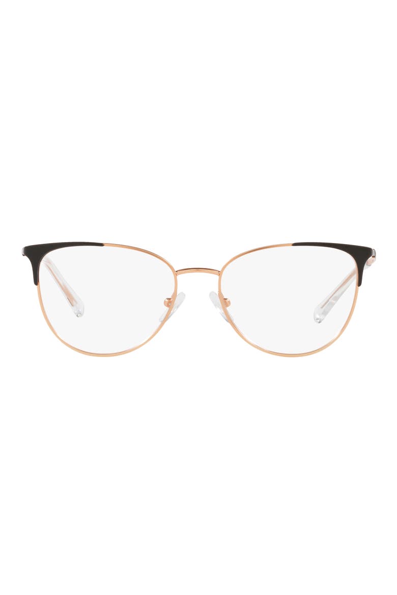 52mm Cat Eye Optical Glasses, Main, color, BLACK GOLD