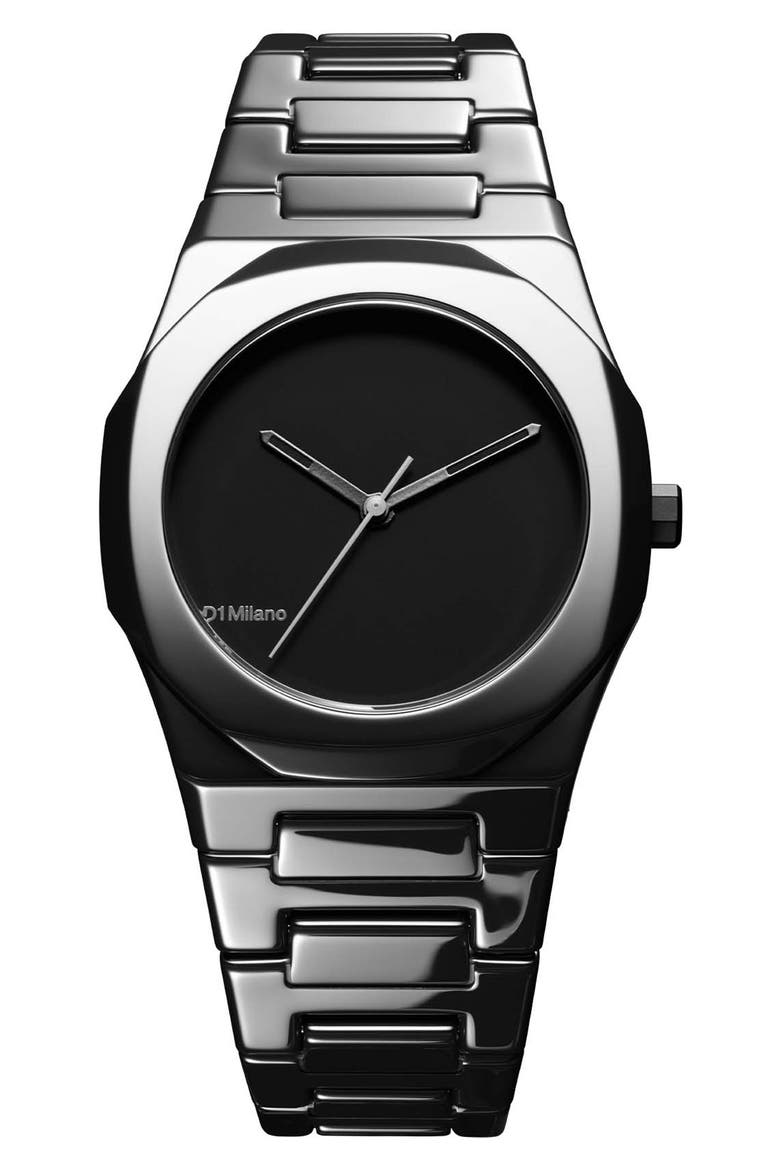Ceramica Bracelet Watch, 37mm, Main, color, BLACK