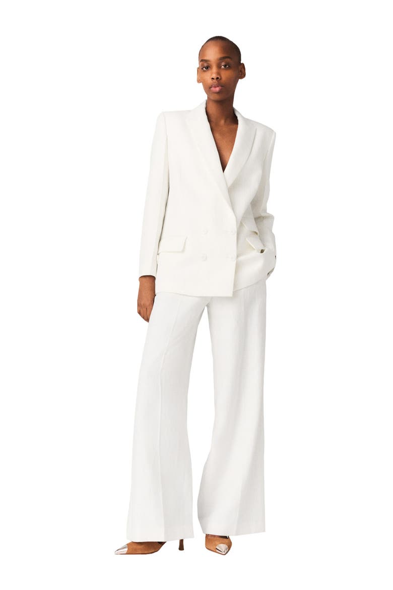 Double-breasted suit jacket, Alternate, color, White