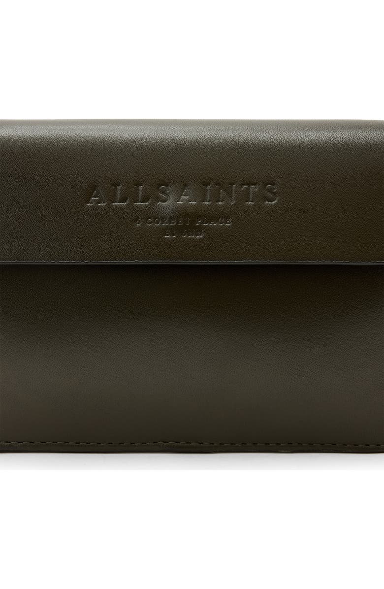 AllSaints Zoe Leather Crossbody Bag, Alternate, color, Military Green