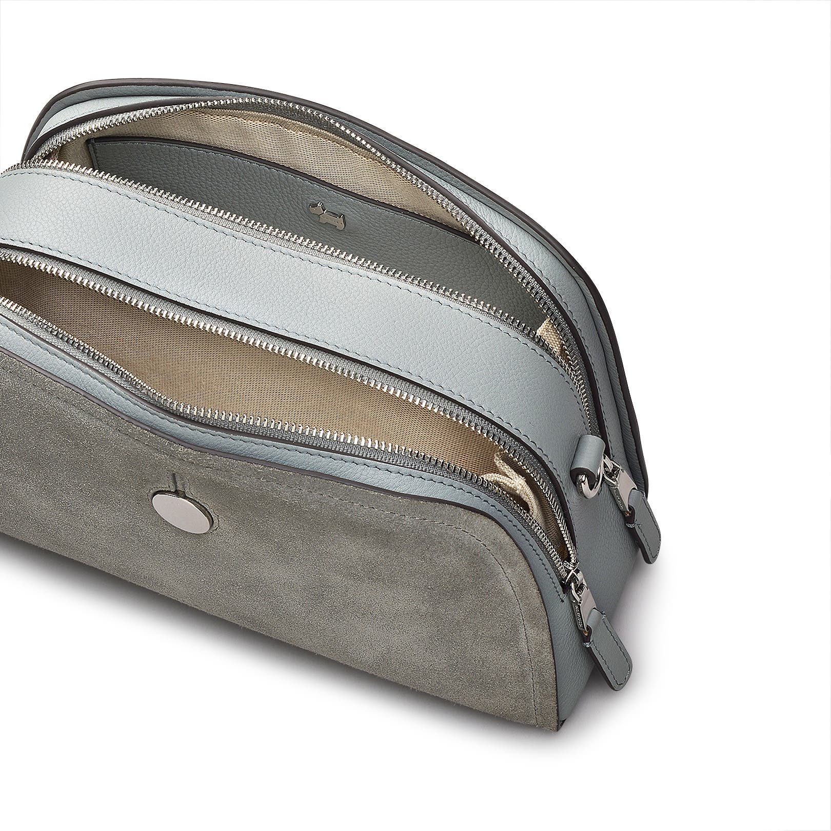 Radley Bathurst Mews - Suede Small Ziptop Crossbody  Bag, Alternate, color, Artichoke