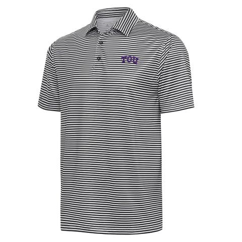 Men's Antigua Black TCU Horned Frogs Skills Polo