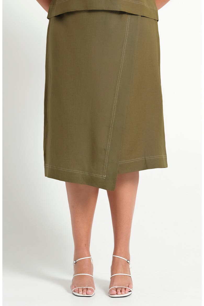 Sonnet Wrap Skirt, Main, color, FERN
