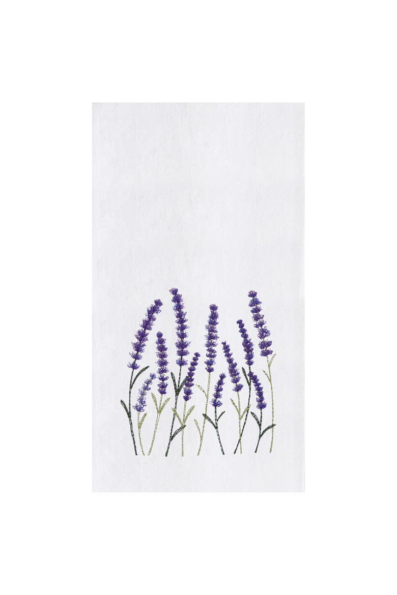 Lavender Fields Kitchen and Bathroom Embroidered Hand Towel, Main, color, Purple