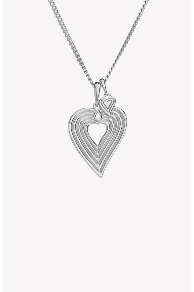 Emanate Love Heart Pendant Necklace, Main, color, Sterling Silver