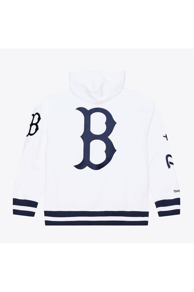 Men's Mitchell & Ness  White Boston Red Sox Cooperstown Collection Fleece Hoodie, Alternate, color, White