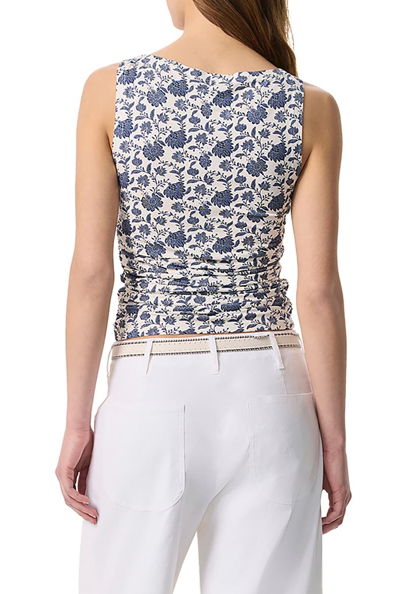 Luca Print Shirred Tank, Alternate, color, SALUTE MULTI