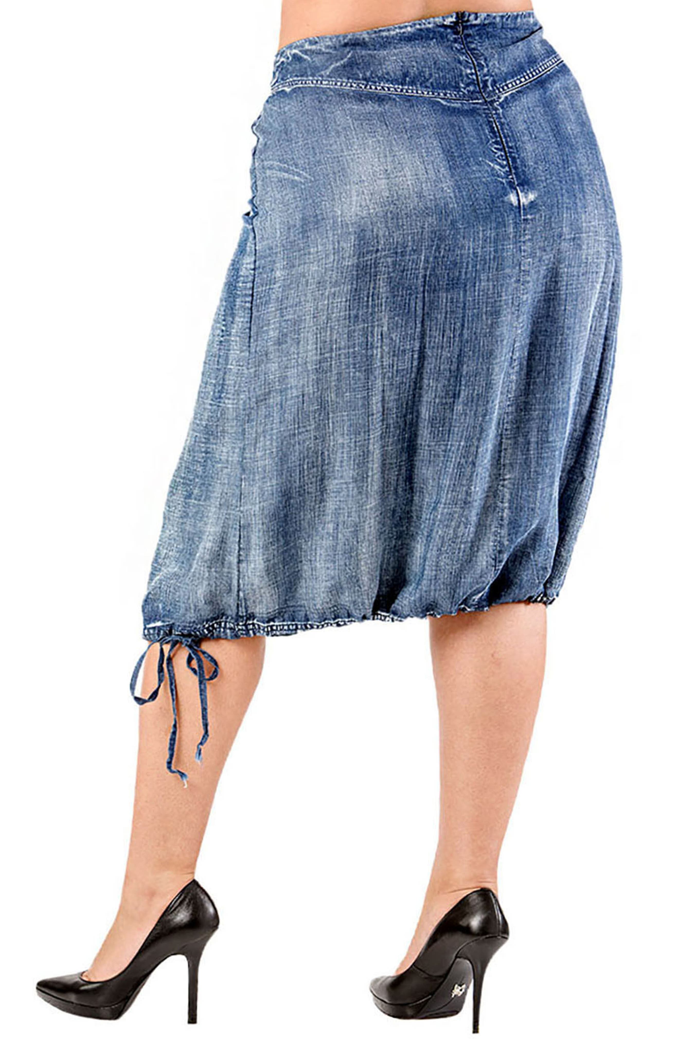 Drawstring Hem TencelLyocell Skirt - image 2
