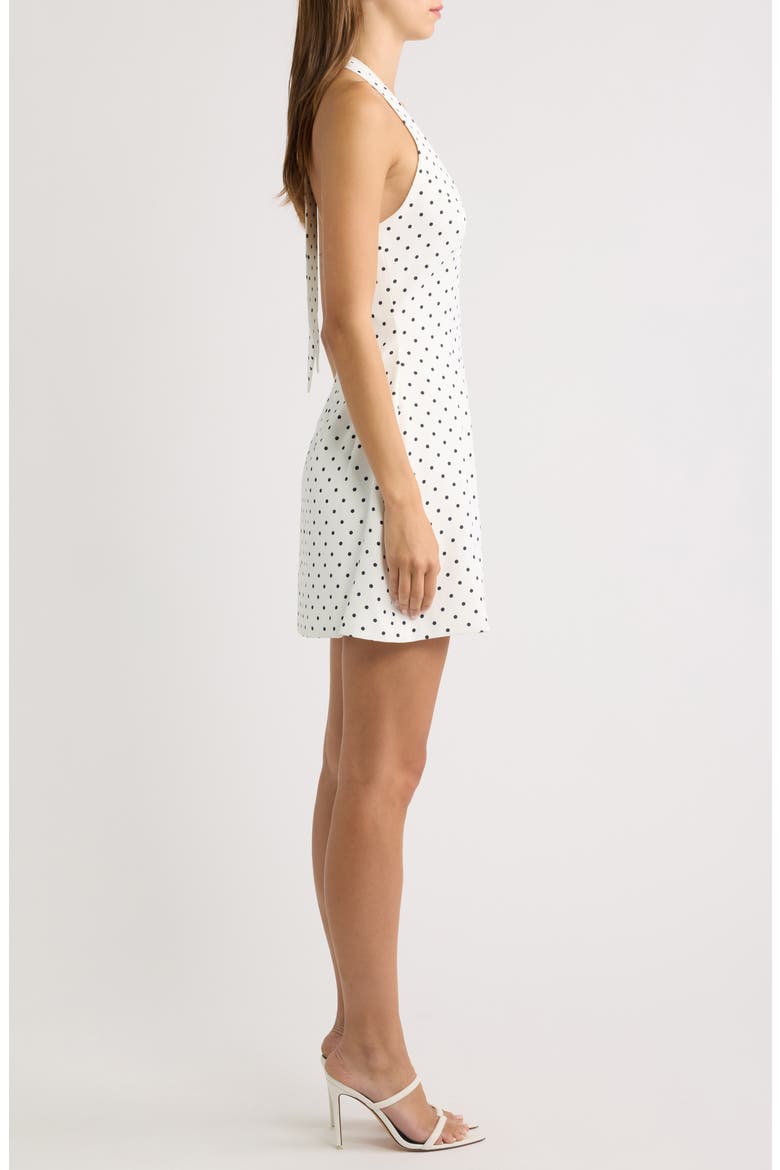 Dot Sleeveless Minidress, Alternate, color, WHITE POLKA DOT