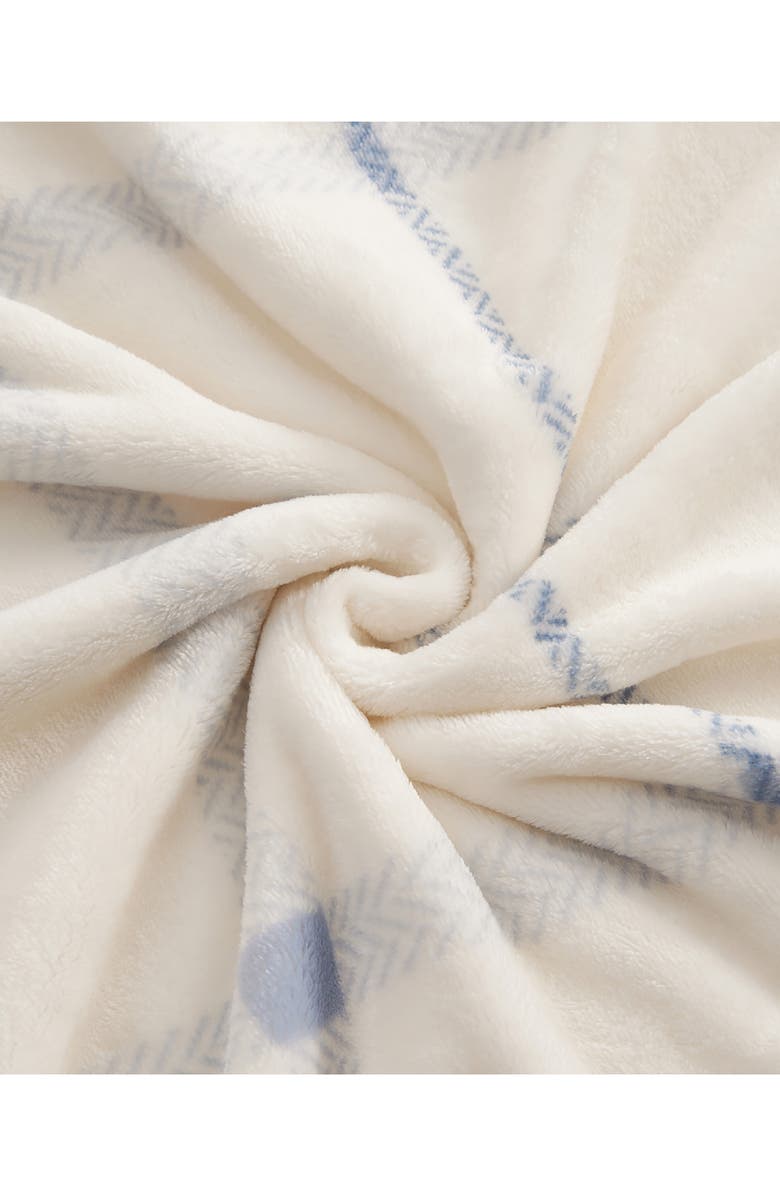 Lucky Brand Cozy Plush Throw Blanket, Alternate, color, Light Blue Check