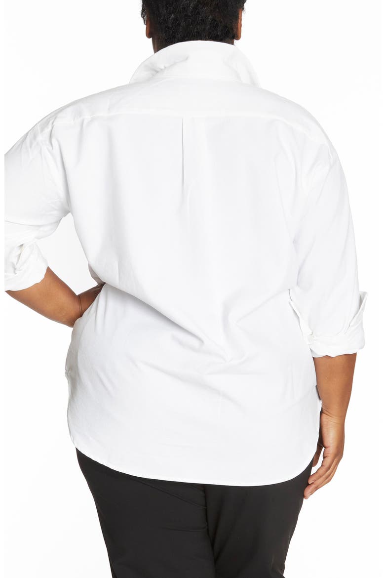 Oxford Button-Front Shirt, Alternate, color, WHITE