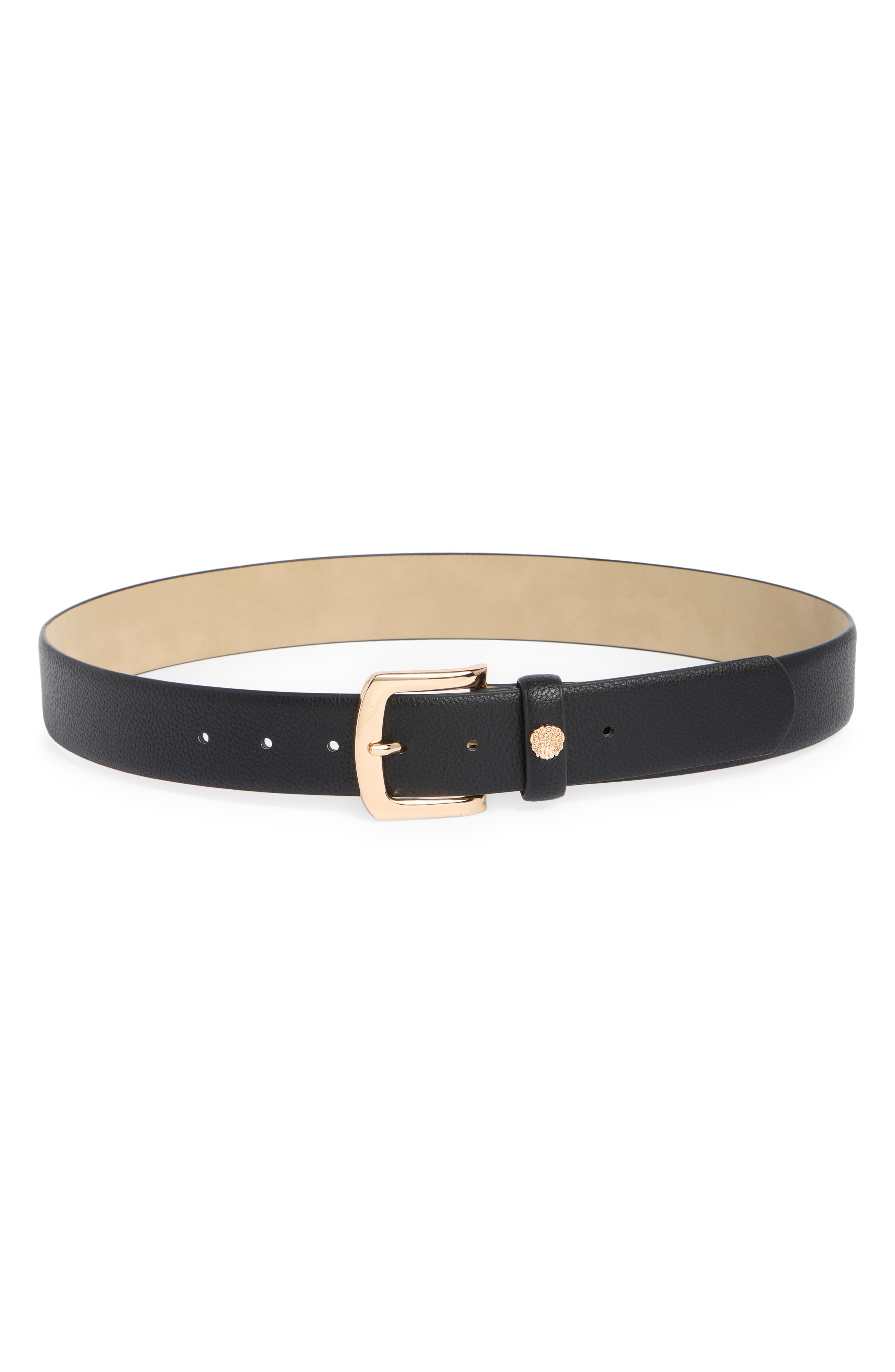 Pebbled Faux Leather Belt