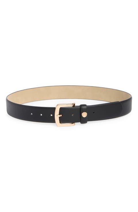 Pebbled Faux Leather Belt
