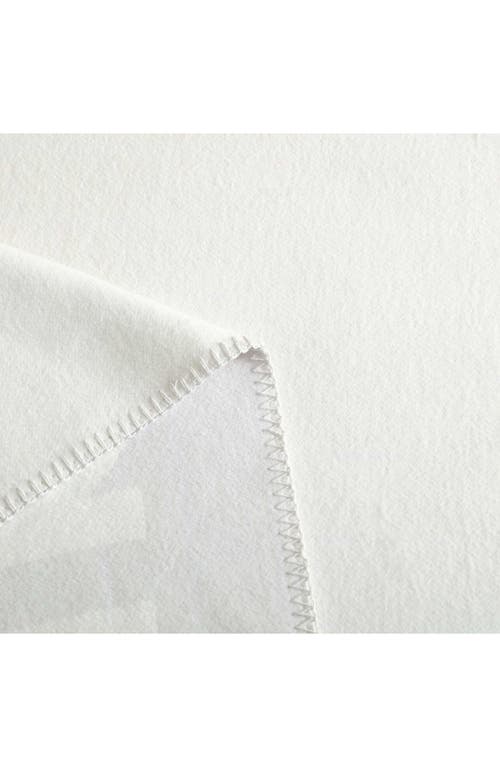 Calvin Klein Logo Double Face Throw Blanket In White