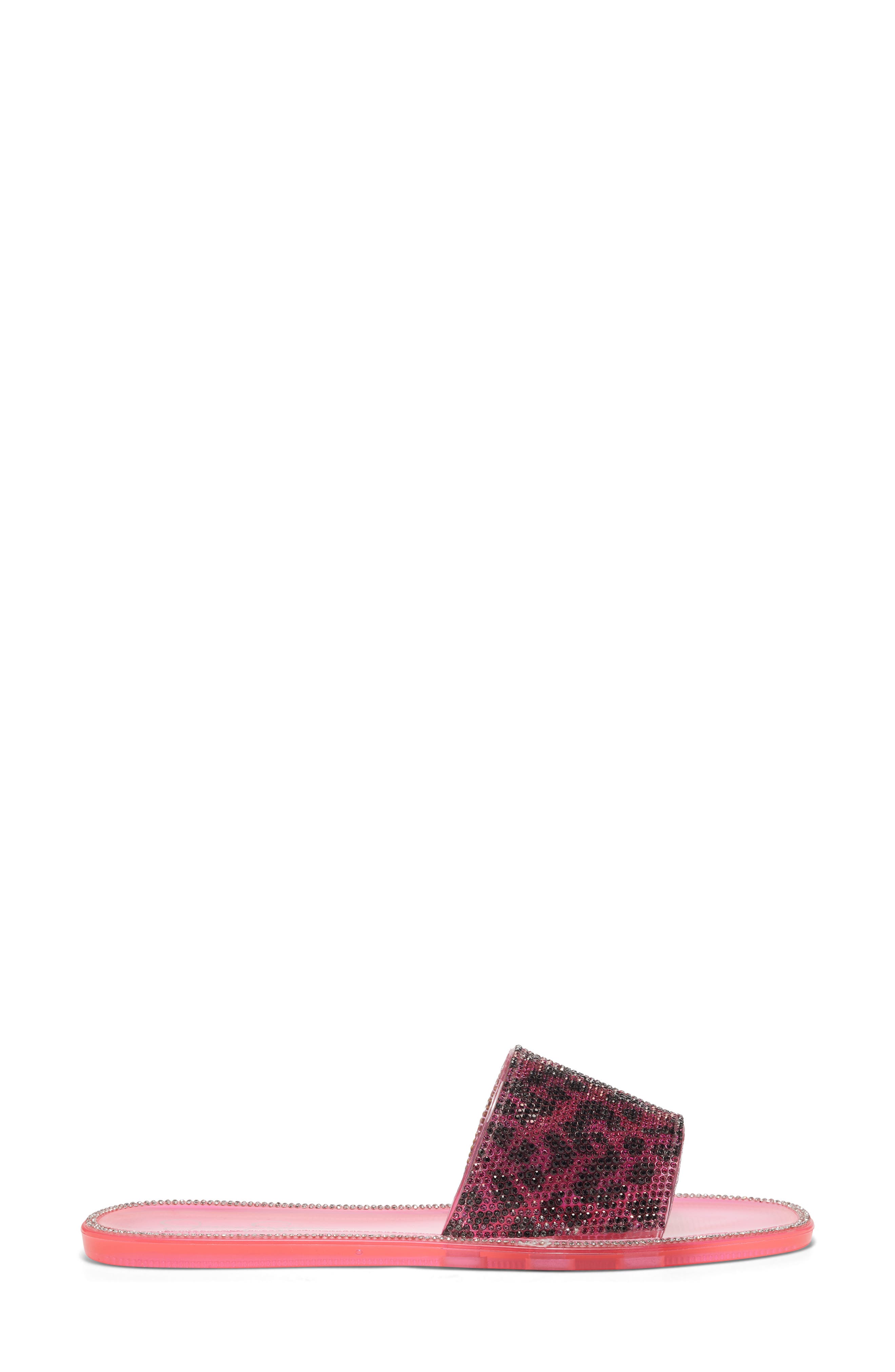 Kassime Crystal Embellished Jelly Slide Sandal, Alternate, color, BLACK/ PINK SYNTHETIC