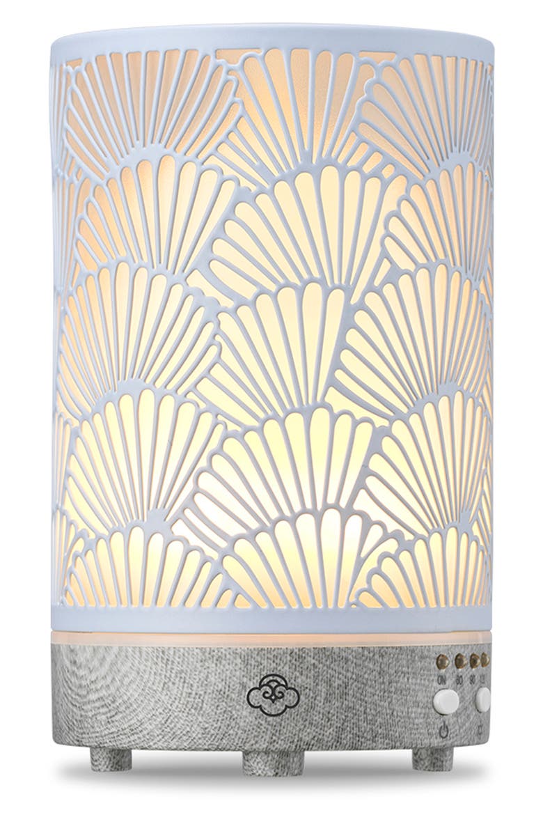 Shell Metal Ultrasonic Aroma Diffuser, Alternate, color, GREY