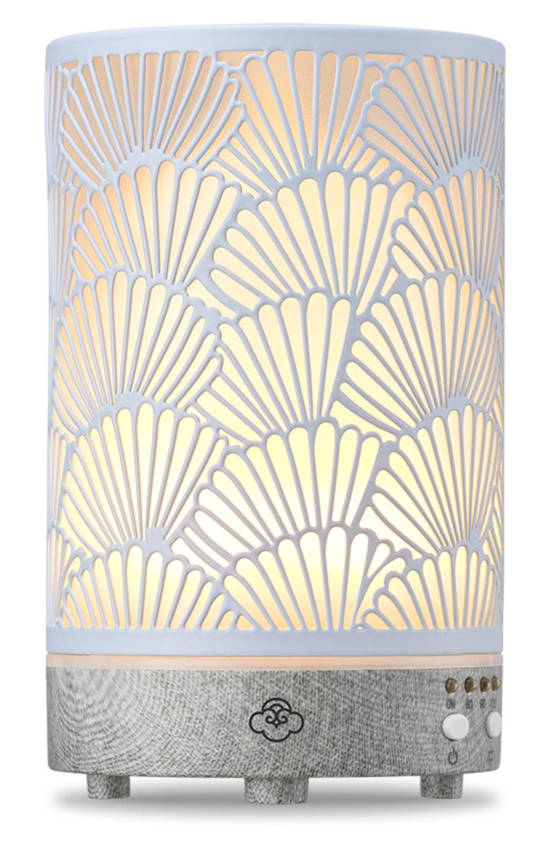 SERENE HOUSE Shell Metal Ultrasonic Aroma Diffuser, Alternate, color, Grey