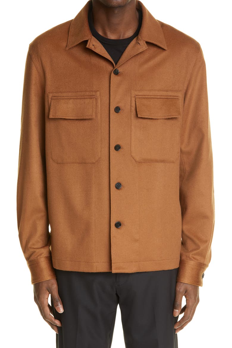 Cashmere Shirt Jacket, Main, color, VICUNA