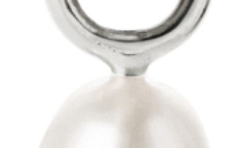 Ana Luisa Freshwater Pearl Huggie Hoop Earrings In Silver