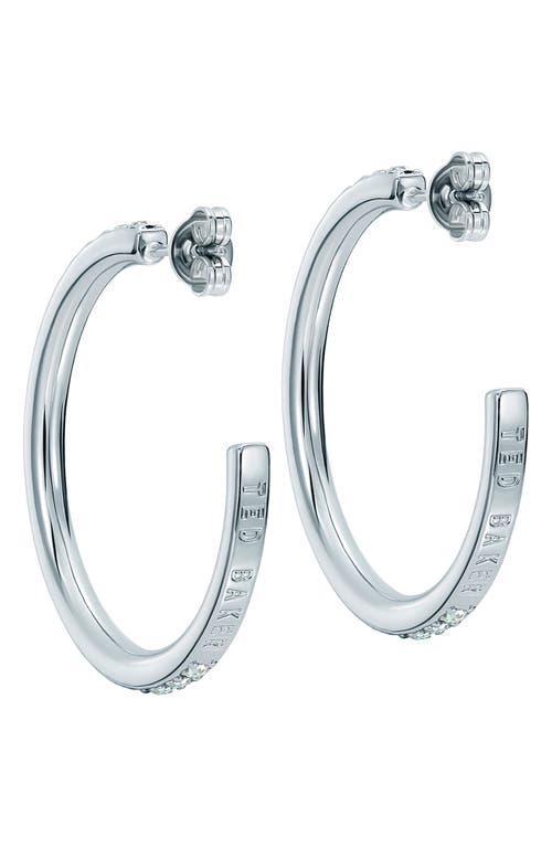 Ted Baker Clanci Medium Crystal Hoop Earrings In Metallic
