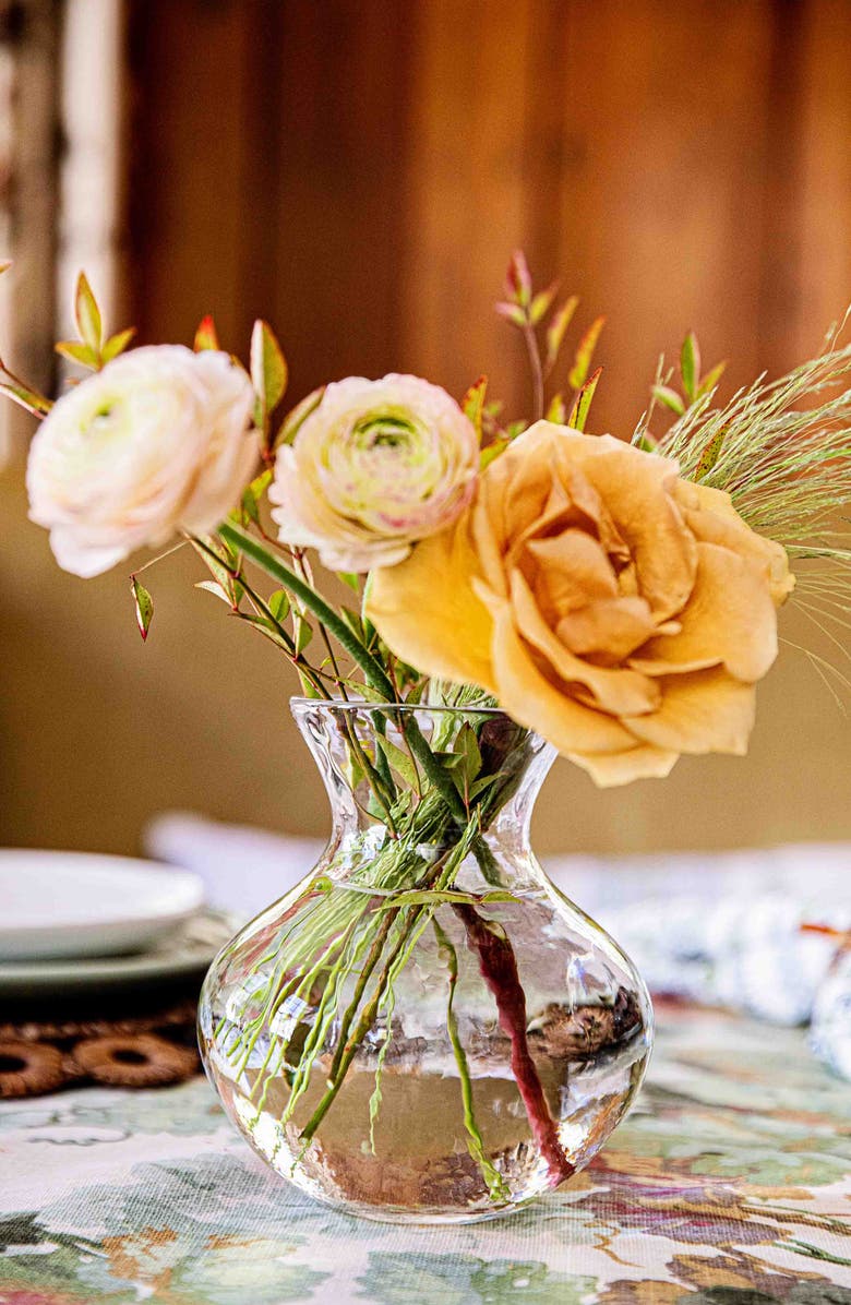 Juliska Puro Textured Glass Vase, Alternate, color, Clear