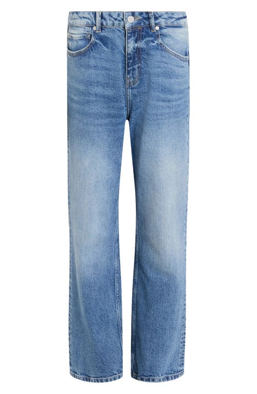 Allsaints Ida High Rise Straight Jeans In Mid Indigo In Mid Indigo
