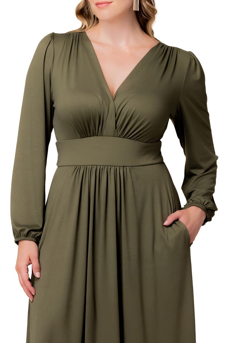 Diana Long Sleeve Dress, Alternate, color, OLIVE