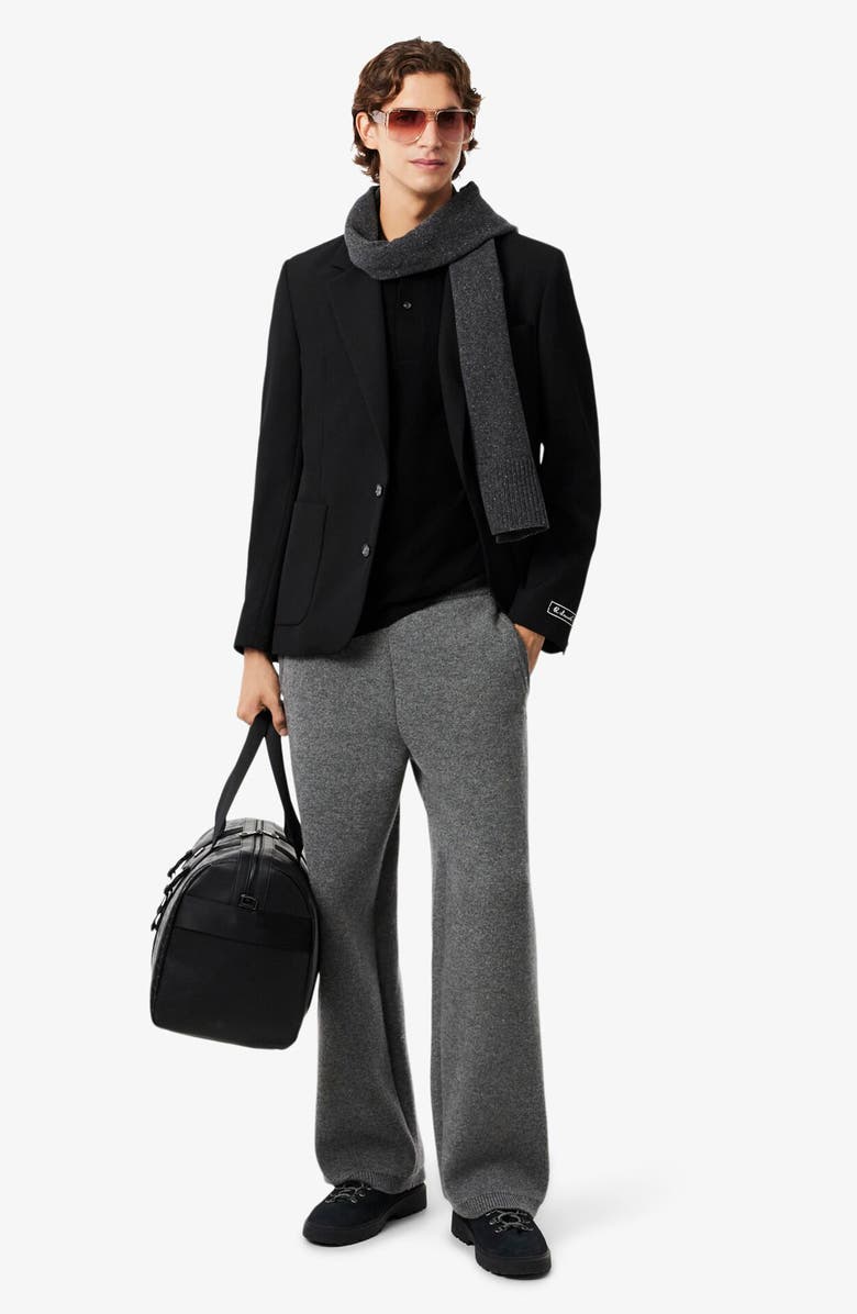 Lacoste Classic Fit Embroidery Detail Cotton Piqué Polo, Alternate, color, Black